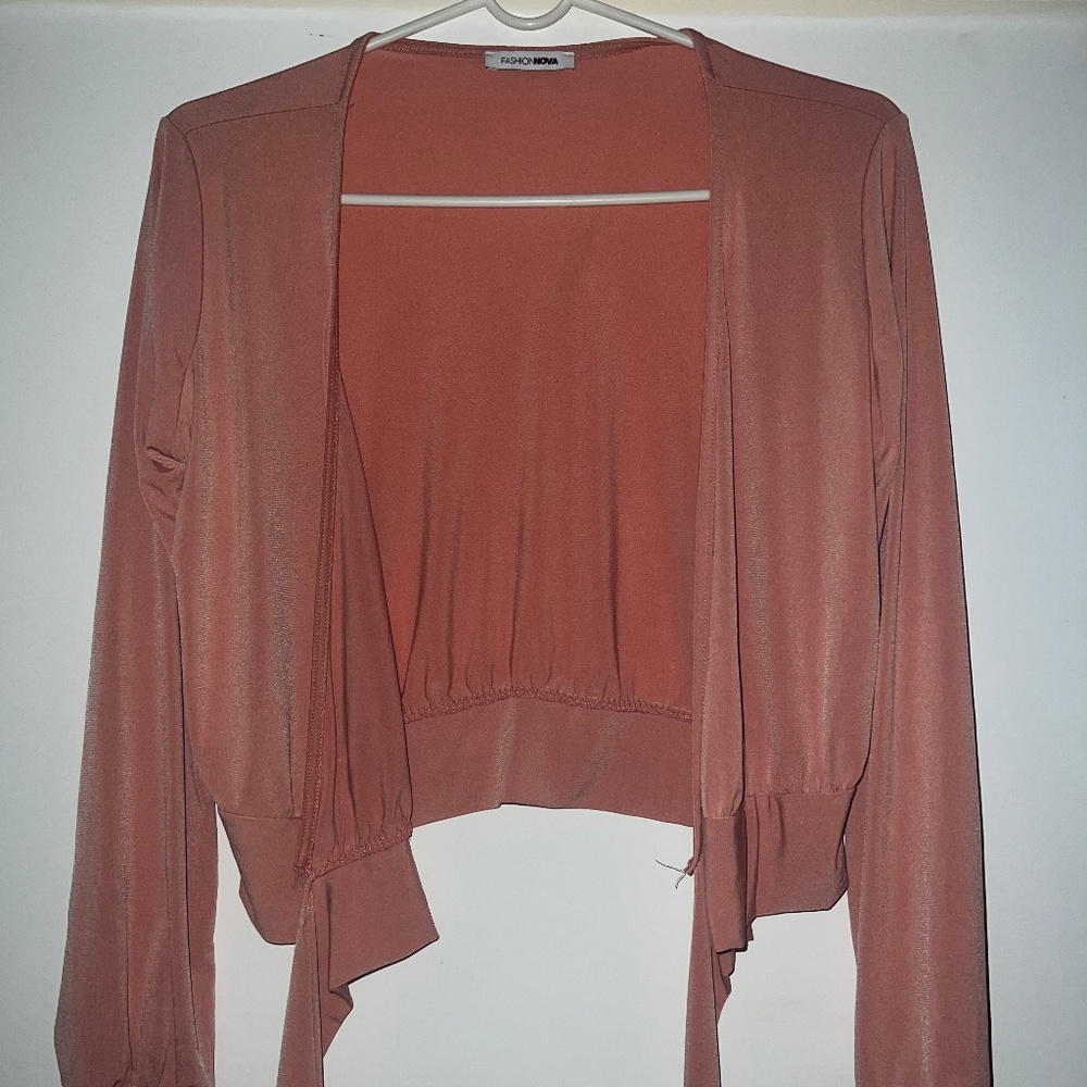 Deep V Neck Tie Front Top